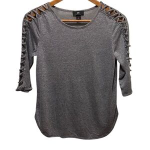 I.N. San Francisco Women’s 3/4 Crisscross Sleeve Top